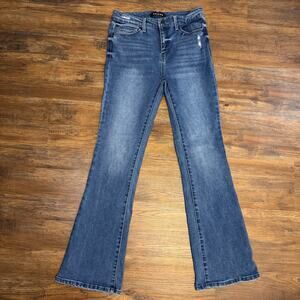 ENJEAN Jeans size 7 / 28 dark stretch boot cut jeans